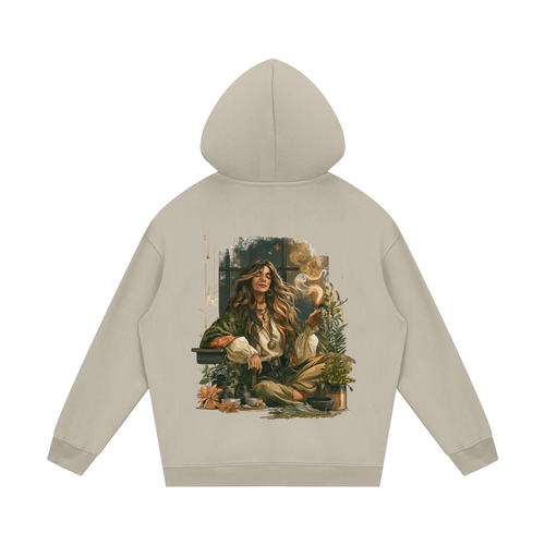 Hoodie,Beige,Brown,Fleece,Oversized,Unisex,Women,Men,Sage,Witchy
