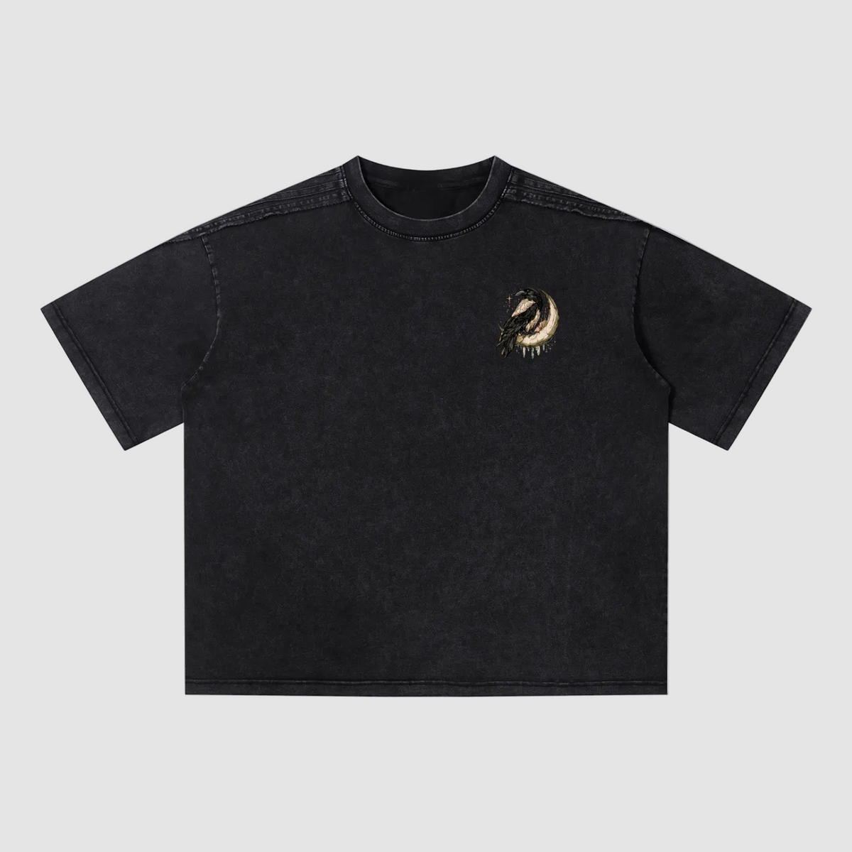 Raven,Streetwear,Heavyweight,Occult,Witchy,CMC,Moon,Oversized